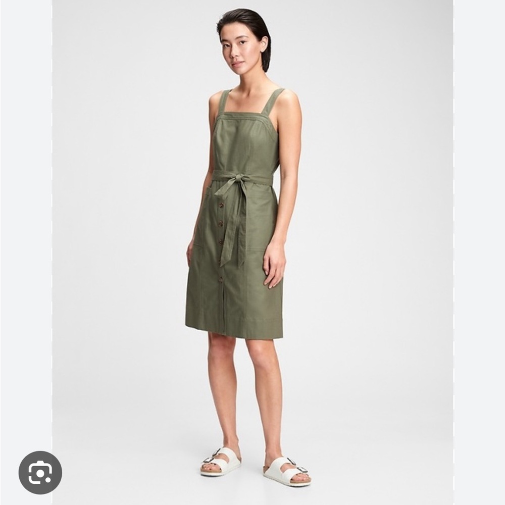 NWT Gap Linen Blend Apron Dress